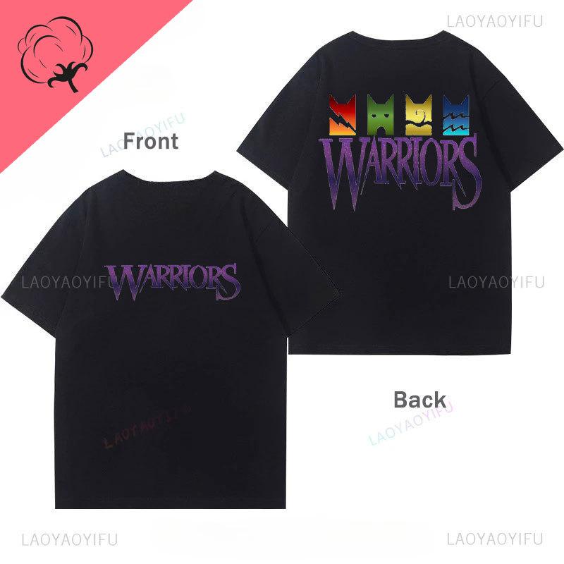 Warriors Cats Camisetas Cat Lover Tee Shoujo Girl Style Trendy Kawaii Cotton Popular Shirt Casual Summer Y2k Clothes Tops