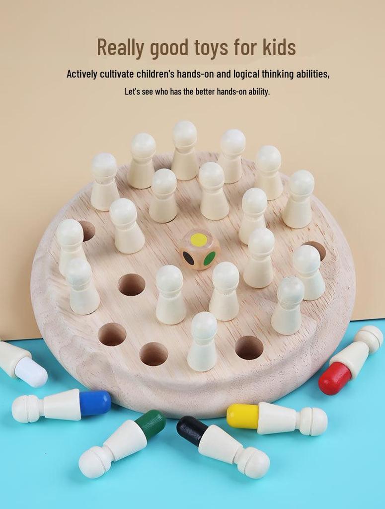 Children's Educational Color Memory Wooden Toy for Early Learning and Intelligence Development