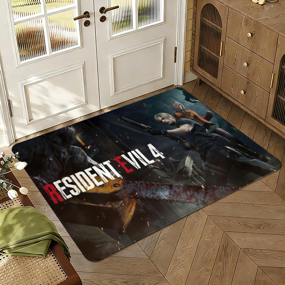 Resident-Evils Horror Game Movie Floor Mat Soft Thickened Absorbent Non-Slip Bedroom Living Room Door Mat Home Flannel Rugs