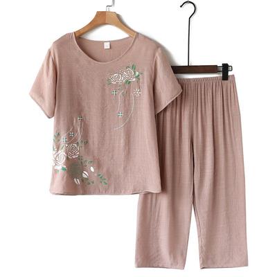Sommer-Hosenset für Damen, modisch, atmungsaktiv, Sommer-Pyjama-Set, bequem, Sommer-Pyjama-Set, Sommer-Pyjama-Set für zu Hause