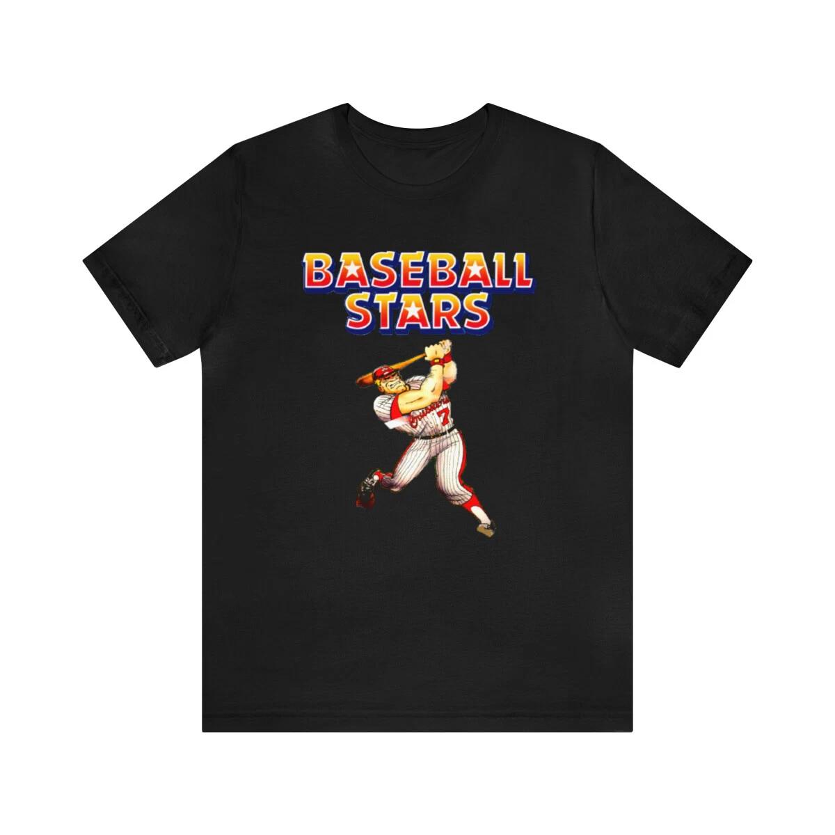 

Baseball Stars NES Pixel Art Retro Style Unisex Short Sleeve Tee 100% Cotton T-shirt Mens Tees Top S