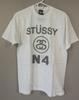 NWT Stussy No4 White Tshirt Size Medium Unisex T-Shirt