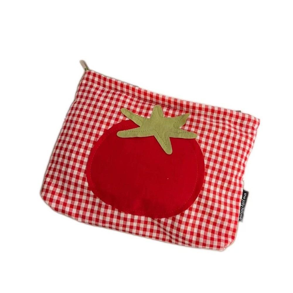 

Large Capacity Grid Cosmetic Bag Red Women Toiletry Bag Cute Pencil Pouch Women красный