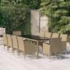VidaXL 11-piece Garden Dining Set Patio Dining Furniture Table and Dining Chairs Garden Lounge 3058574