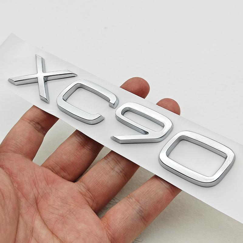 3D ABS Rear Trunk Letters Emblem For XC90 XC60 XC40 S90 S60 S40 AWD Car Styling Badge Chrome Black Sticker Accessories