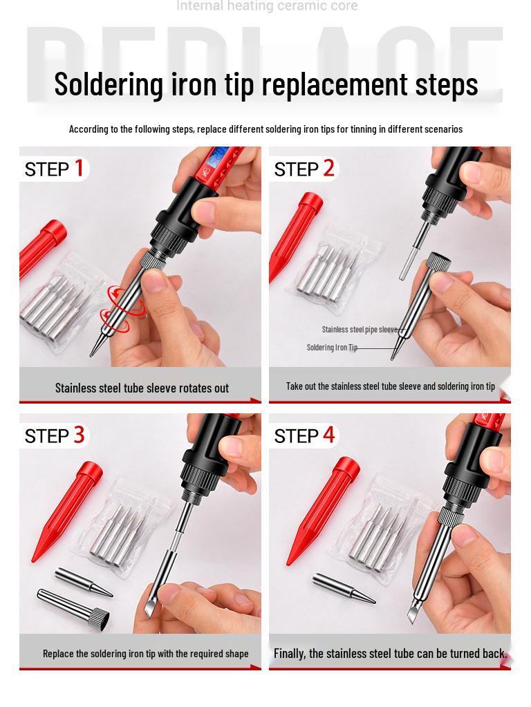 Digital Display Soldering Pen with Adjustable Temperature Control for Electronics Repair