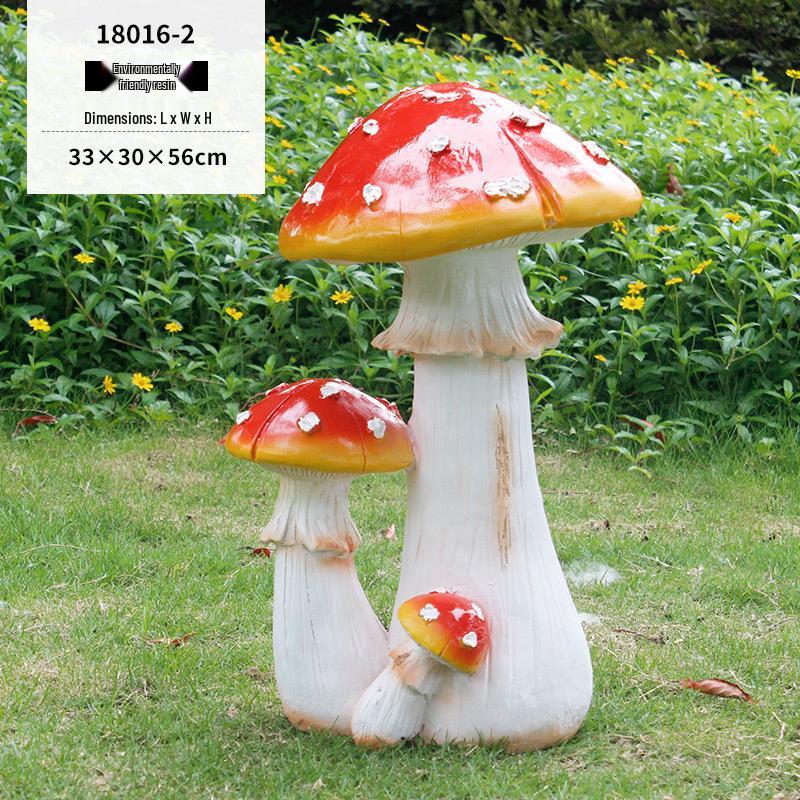Resin Mushroom Ornaments for Outdoor Garden and Lawn Decor