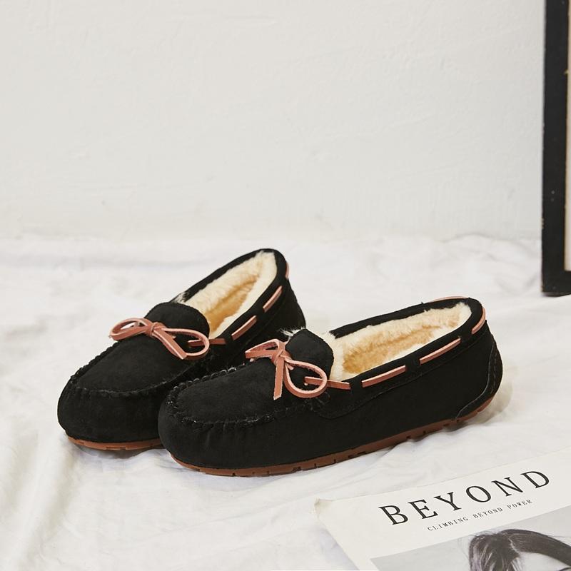 Women's Washable, Non-Fading, Fleece-Lined, Non-Slip Flat Shoes for Autumn & Winter