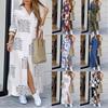 European & American Spring/Summer Print Long-Sleeve Shirt Dress - Fashionable & Sexy