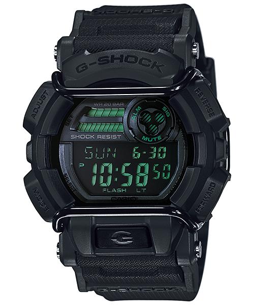 

Чоловічий годинник Casio G-SHOCK, смола, 200M водостійкий, ударостійкий, з будильником, кварцовий, GD-400MB-1 чорний