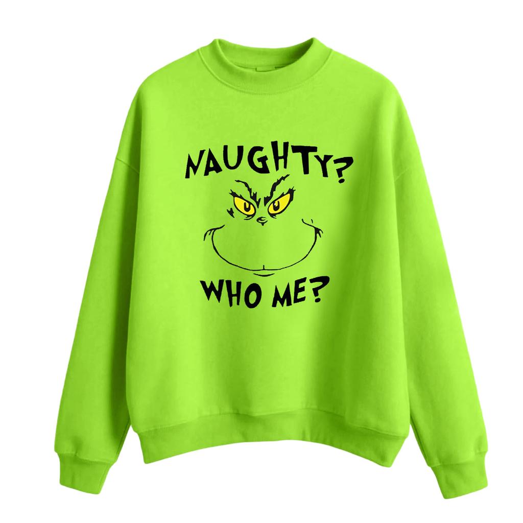 Women's Fashion Casual Round Neck Long Sleeve Christmas Printed Sweatshirt