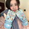 Mädchen Herz Rosa Welpe Skihandschuhe Schüler Outdoor Reiten Winddicht Kalt Warm Handschuhe Damen Winter Verdickt