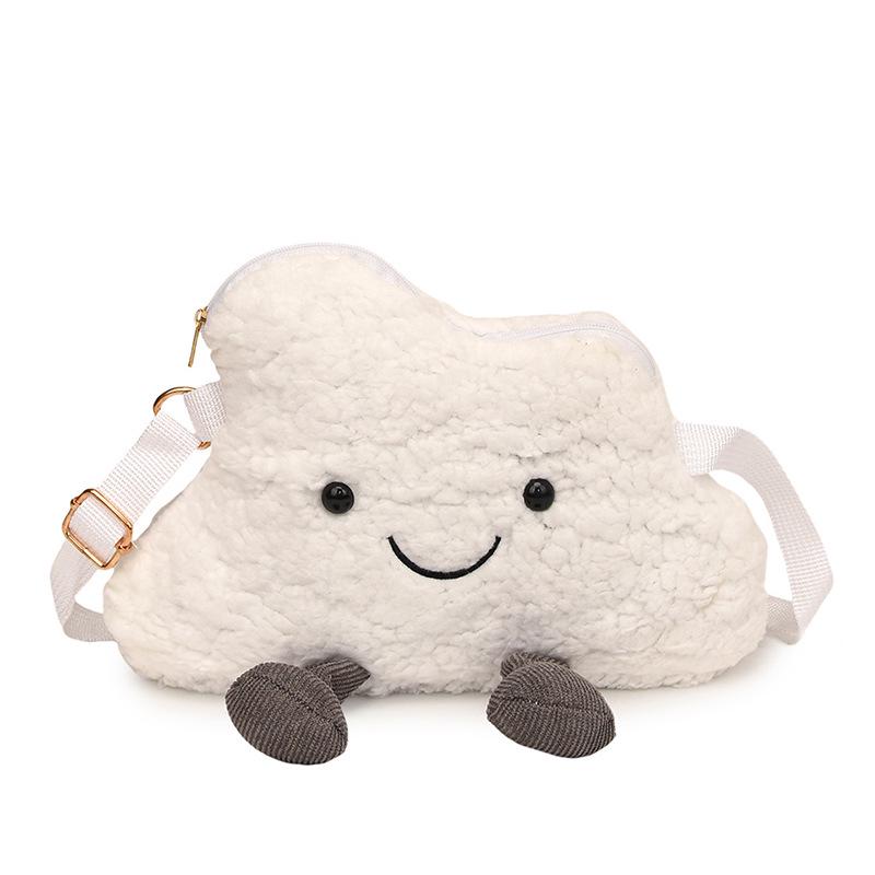 HomeHarmony Trendy Furry Cloud Crossbody: Schattige, veelzijdige pluche schoudertas