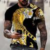 Fashion Men And Women TShirts 3D animal world Luxury Tiger Lion Printed T-shirts Hip-Hop Round Neck Short Sleeve Street Clothes