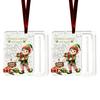 Holiday Party Hanging Decor 2Pcs Christmas Cash Gift Holder Ornament, Acrylic Money with Tree Decorations Santa Snowman Design, Pendant for