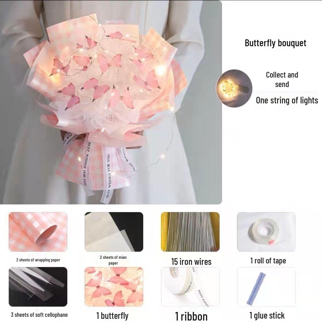 

Набор для создания букета из бабочек своими руками - Идеальный подарок на день рождения для лучшей подруги