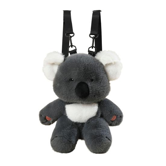 Wearable Plush Animal Backpack Realistic Panda Raccoon Stuffed Toy Soft Zoo Themed Gift for Children