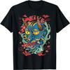 ONI Japanischer Dämon T-Shirt - Blauer Dämon Oni Maske