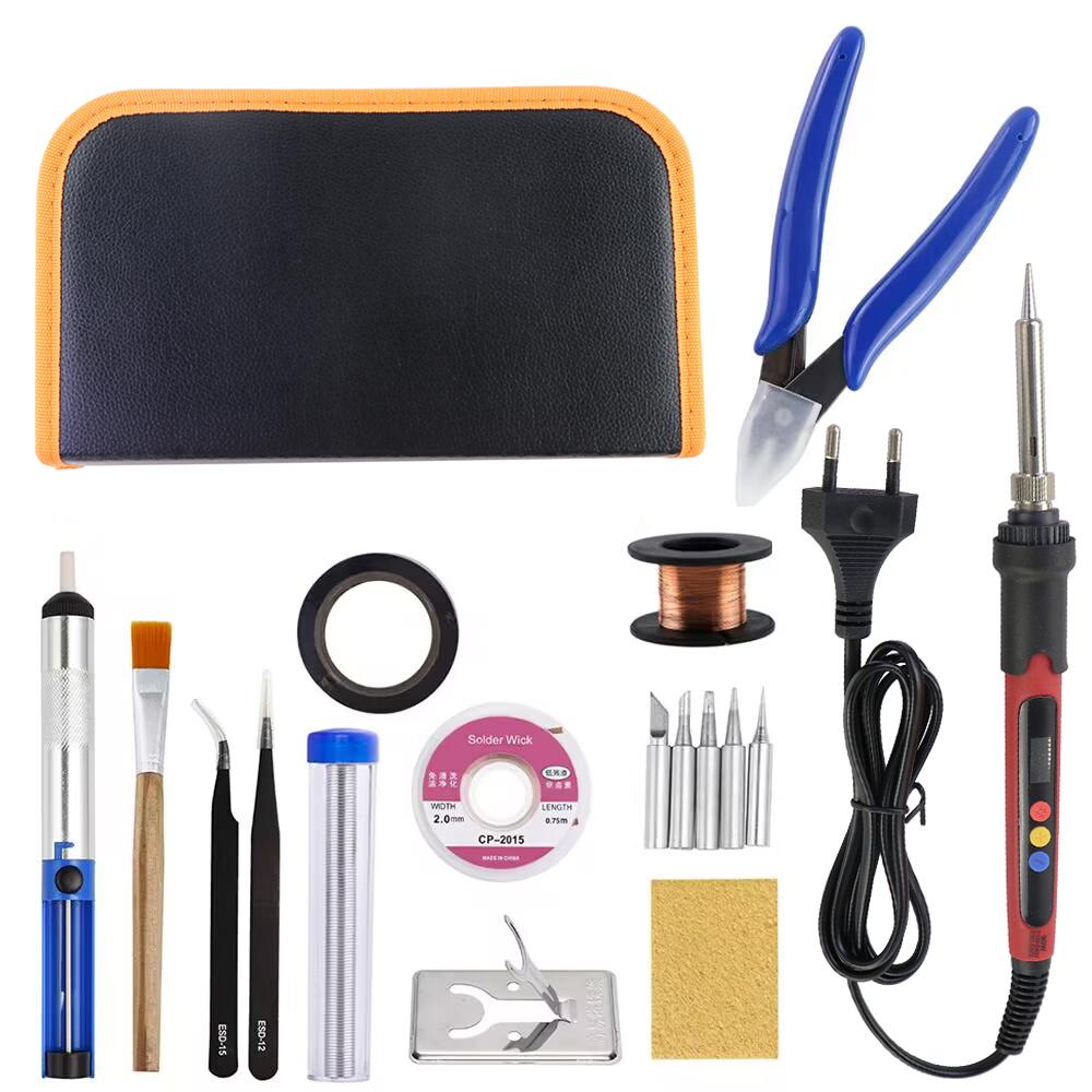 90W Electric Soldering Iron Adjustable Temperature LCD Digital Display 110V 220V Solder Welding Desoldering Tools Kit