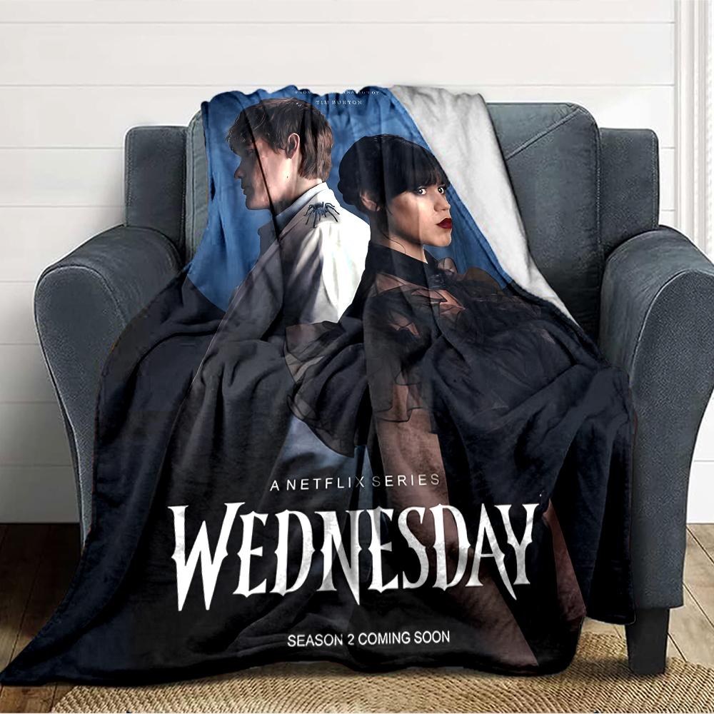 1pc Addams Family Wednesday5 Blanket, Gift, for Men and Women, Soft Blanket, Good for Sofa Bed Couch Travel, Lightweight Flannel Blanket