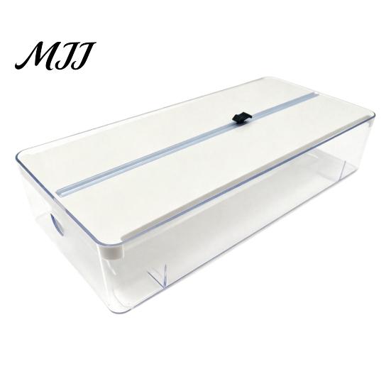 Modular Kitchen Drawer Dividers Aluminum Foil Dispenser, Adjustable Sliding Cut Organizer, Non-slip Base Gadgets for Organization Large Capacity