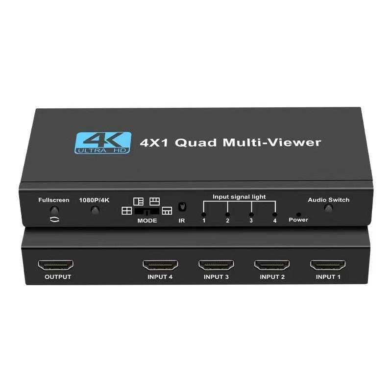 

OZJQF 4K HDMI Перемикач 4X1 Чотириканальний Відеорозгалужувач Мульти-В ювер EU Plug