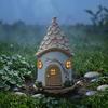HouseShaped Solar Light Shingle SunPowered Roof Storybook Cottage Glowing for Lawn