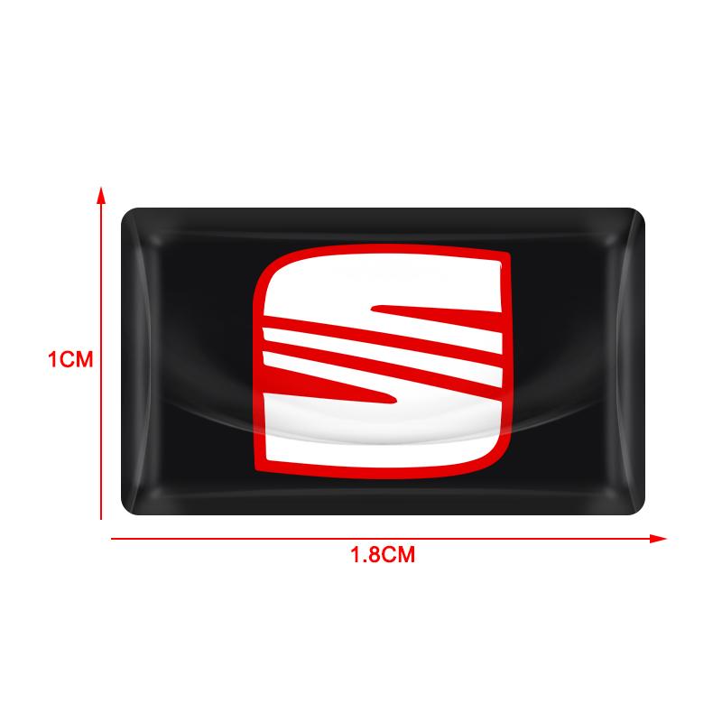 2/5/10Pcs Carbon Fiber Steering Wheel Car Logo Emblem 3D Stickers For Seat Leon FR Altea Ibiza Toledo Cordoba Alhambra Arona Ateca Exeo