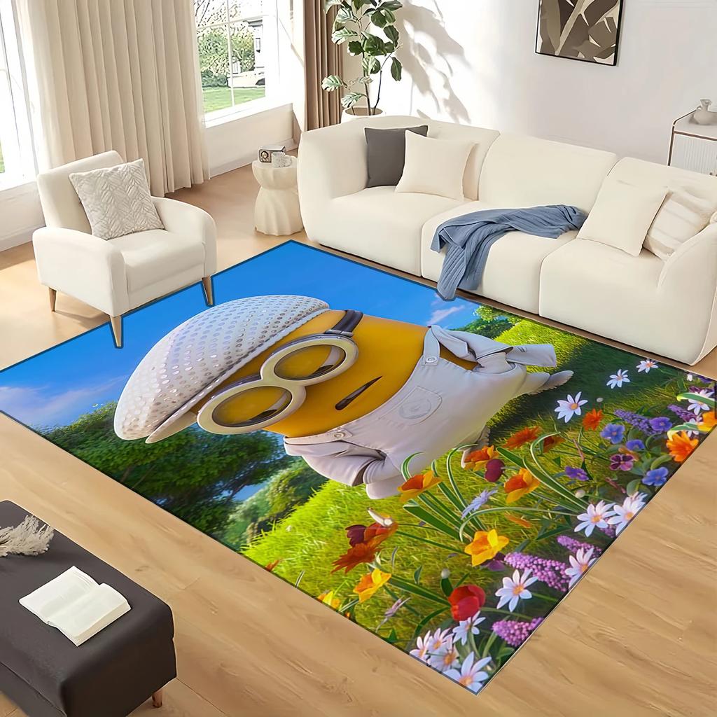 Minions Cartoon Carpet Rug for Living Room Bedroom Home Sofa Decoration,kids Play Non-slip Floor Mat Christmas Gift
