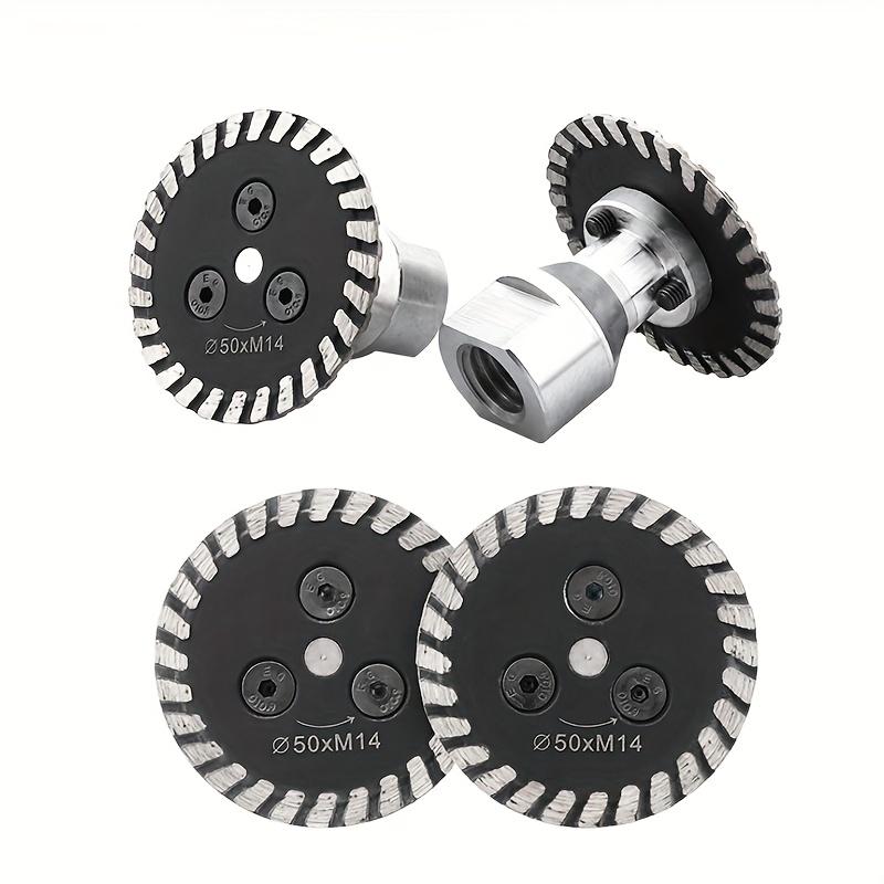 2-inch M14 Flange Cutting Disc, 50mm Detachable Ceramic Cutting Blade for Granite, Marble & Ceramic Tiles, Steel Mini Carving Cutting Piece