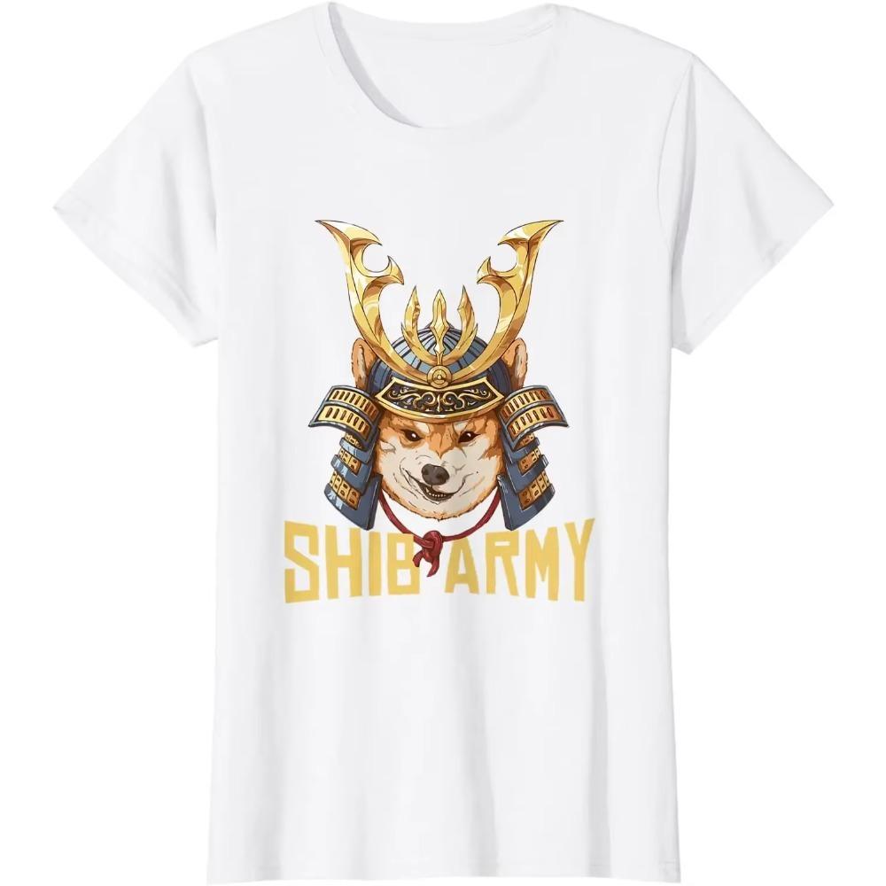 Shib Army Crypto Shiba Inu Dog Lover T-Shirt. Premium Cotton Short Sleeve O-Neck Mens T Shirt New S-3XL