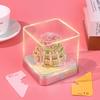 Time Piece Calendar 2025 with Lights, 3D Calendar 2025, DIY Tear-Away Timepiece Calendar, 3D Artsy Pads Pink Castle-shaped, 3D Memo Pad Paper Carving
