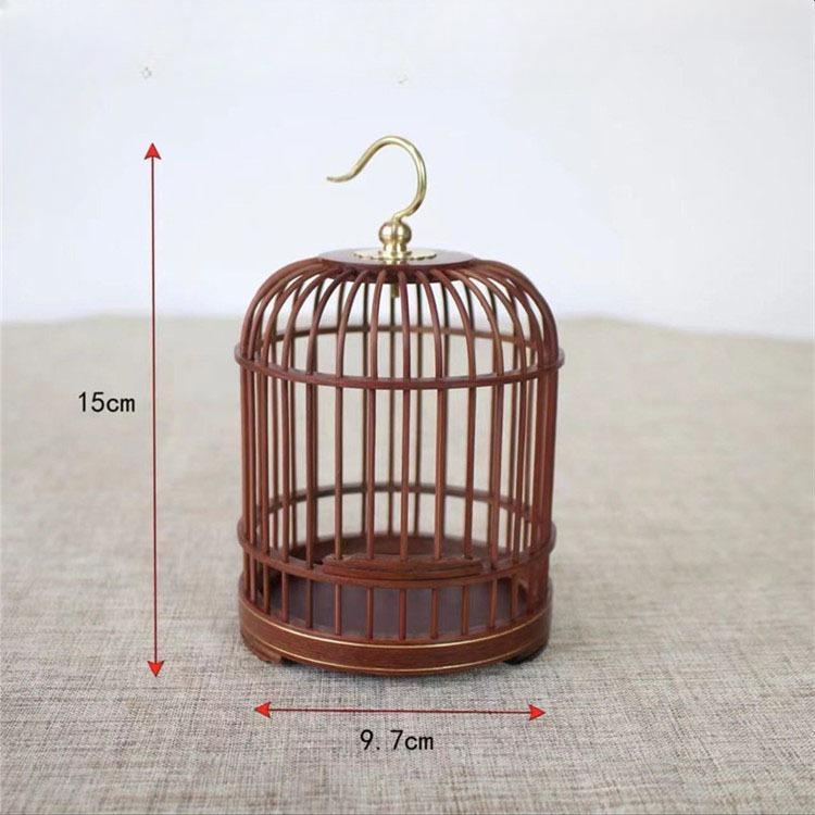 Wood Carved Bird Cage Small Animal Bug Cricket Pet Home Insect Storage Basket Grasshopper Feeding Container Cockroach Cage Baske