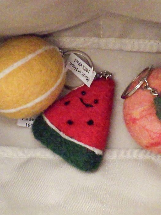MGR Nepal Wool Watermelon Keyring
