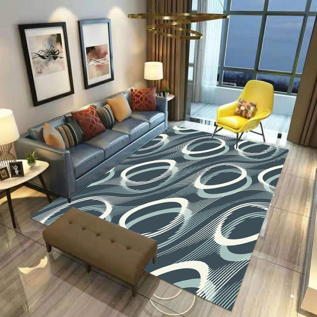 Wohnzimmerteppich Geometrisch Abstrakt Tuschemalerei Teppich Couchtisch Sofa Schlafzimmer Bettvorleger