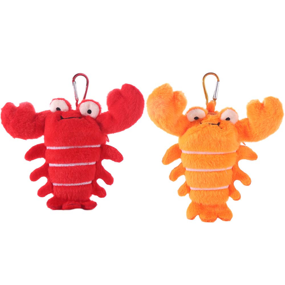 Lobster Plush Doll Keychain Fluffy Animal Bag Pendant Cute Ocean Animal Coin Purse  Birthday Gift