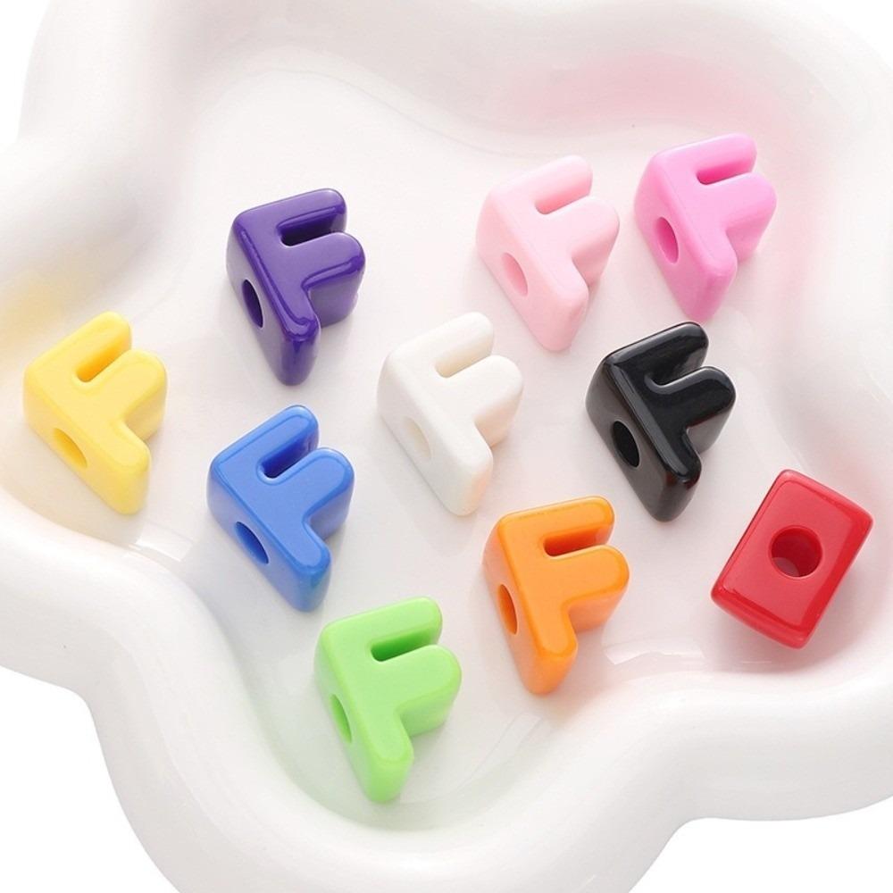 10PCS Colorful Loose Beads DIY DIY Jewelry Making Kit New 26 Letter Beads  DIY Bracelet Keychain