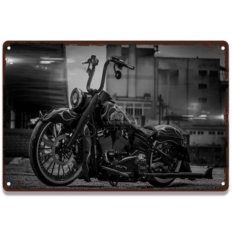 Vintage Amerikanischer Klassiker Motorrad Blechschilder Heim Wanddeko Metallschild Garage Man Cave Bar Dekorative Teller Poster