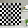Black And White Stripes Shower Curtains Geometry For Bathroom Decor Screen Waterproof Fabric Bathtub Curtain With Hooks Washable