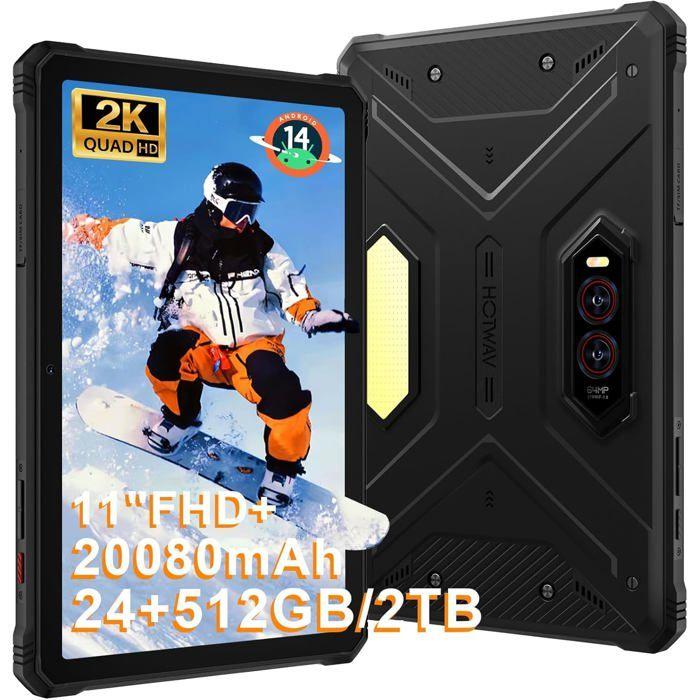HOTWAV R9 Plus Robuuste Tablet 24GB+512GB/2TB Scherm 11  2K 20080mAh Tablet PC 64MP+16MP 4G Dual SIM/GPS/OTG Zwart