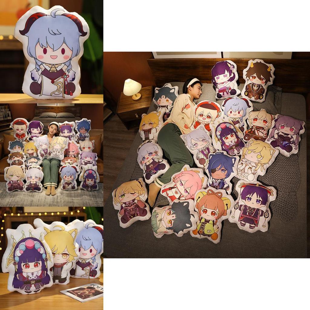 Soft Genshin Impact Plush Pillow Toys Characters Cushion Hugging Pillow For Game Fans
