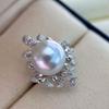 CopperPearl Finger Ring for Women Female Wedding Party Jewelry with Brilliant Zirconia Luxury Accessories