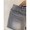 C S In The Room hitCh Gray waShed CuttIng Denim ShortS