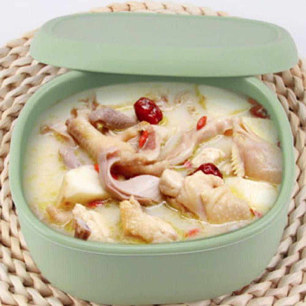 Oval Food Storage Box Heat Resistance Food Container Salad Box Silicone Lunch Box  Travel
