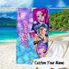 Custom Name KPop Demon Microfiber Beach Towel Super Soft & Absorbent for Bath, Beach, Travel  Bath Time Accessory, Fan Gifts