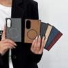 Wood Grain Magnetic Case for Samsung Fold8/Fold8 Ultra, Z Fold5, and Fold4