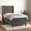 Vidaxl Continental Bed with Mattress, Dark Grey Velvet, 90X200 Cm