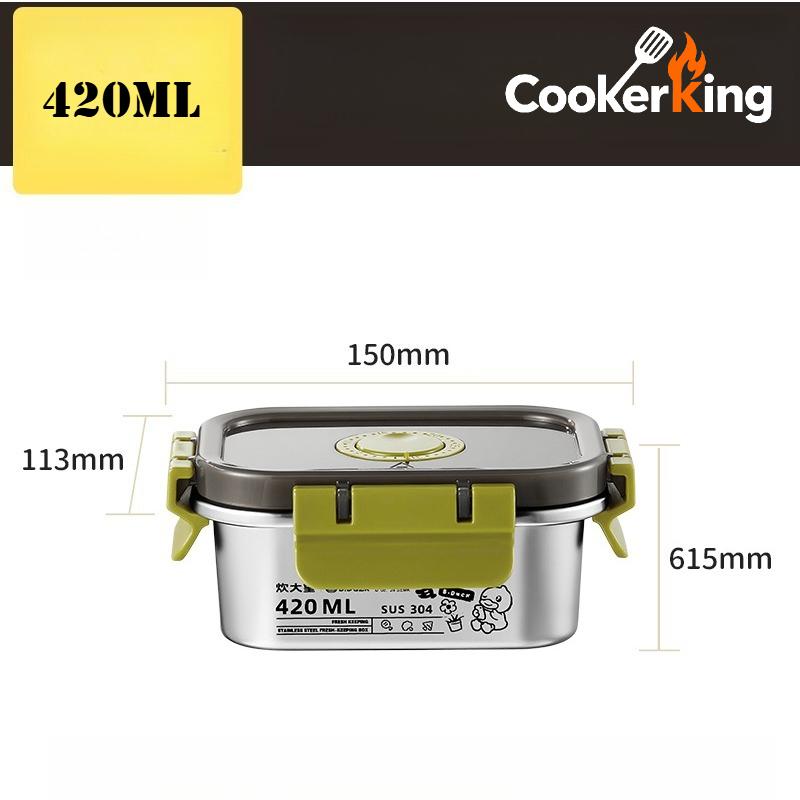 

COOKER KING 420/660/900ML for B.Duck Lunch Box 304 Stainless Steel+PP Students Use Insulated Bento Boxe Festival Gift Fresh Box