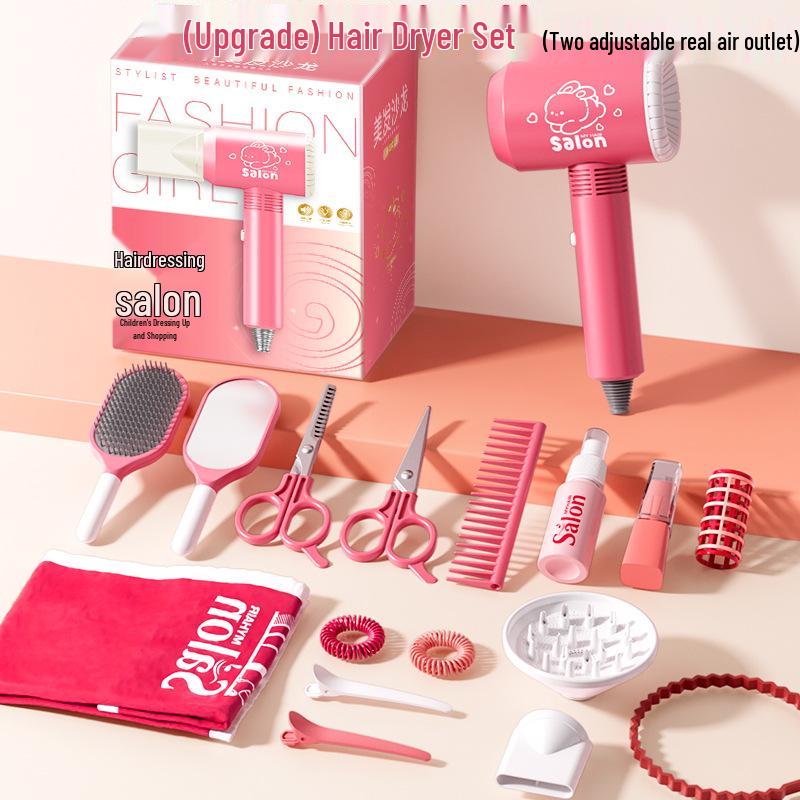 Children's Hairdresser Toy Set: Comb, Straightener & Curling Iron for Girls – Perfect Birthday Gift
