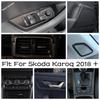 Car Interior Center Console Gear Shift Panel Air Conditioning AC Outlet Vent Cover Trim Black Fit For Skoda Karoq 2018 - 2025